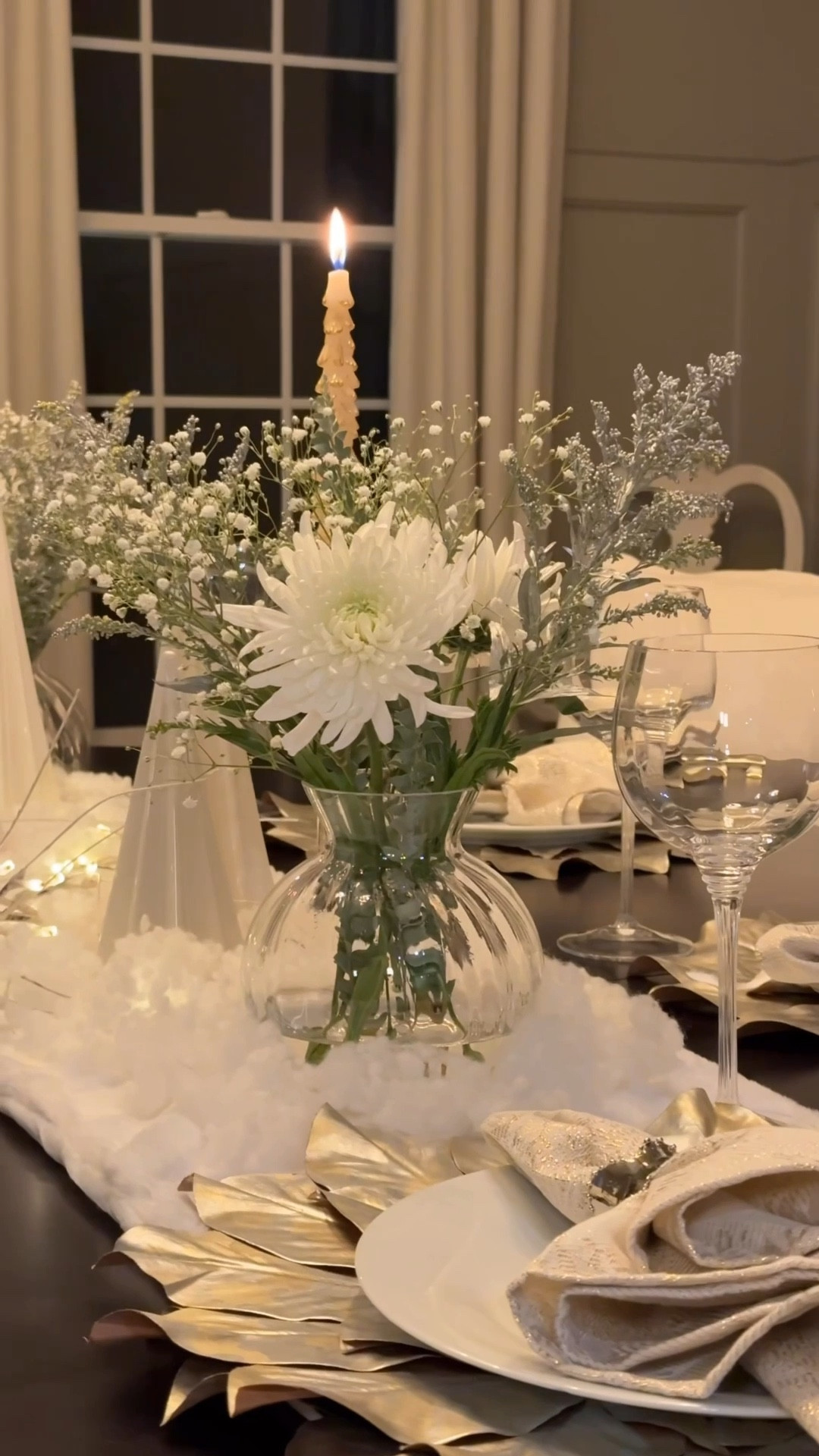 A winter dinner party tablescape! ❄️🥂✨

#LTKHome