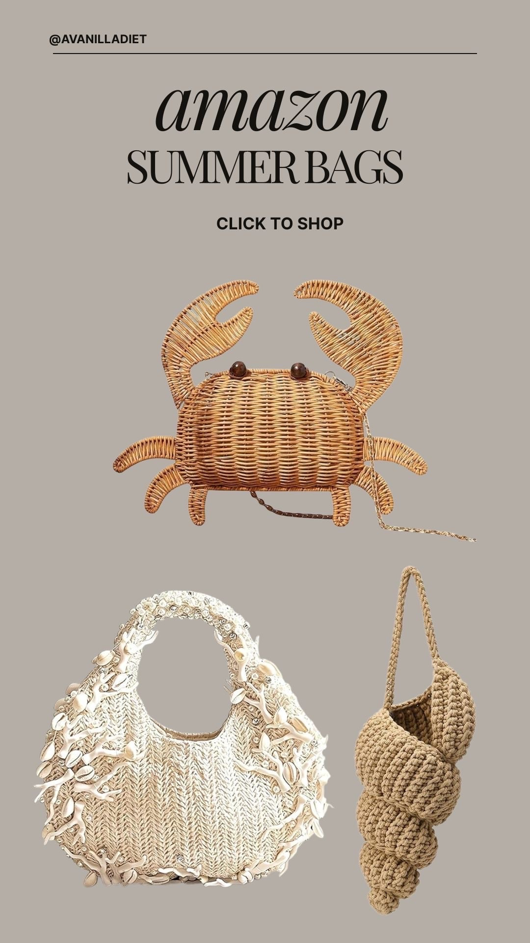 Fun summer bags! 🐚

#LTKSeasonal #LTKSwim #LTKTravel