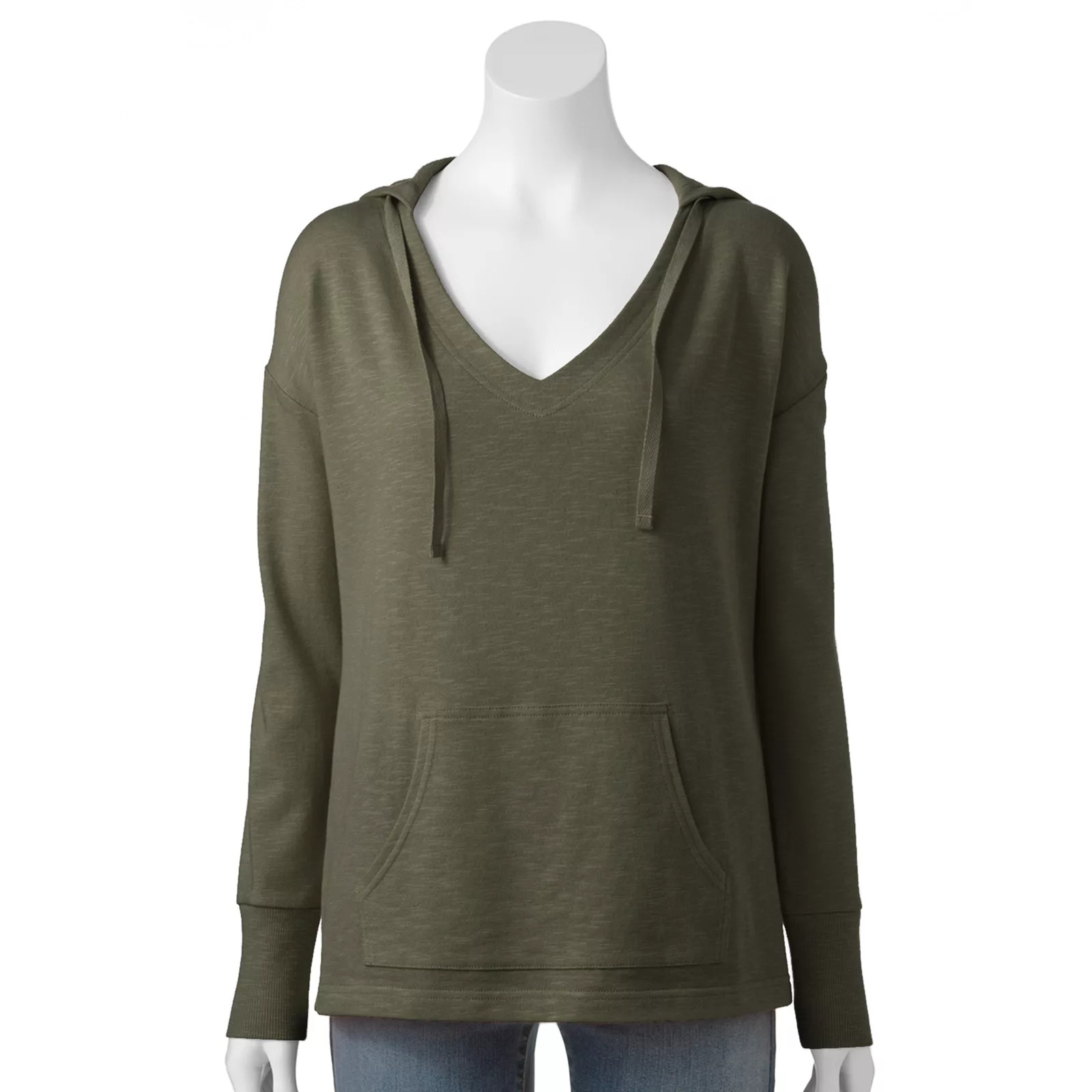 SONOMA life + style Slubbed French Terry Hoodie - Women's, Size: SMALL (Green) | Kohl's