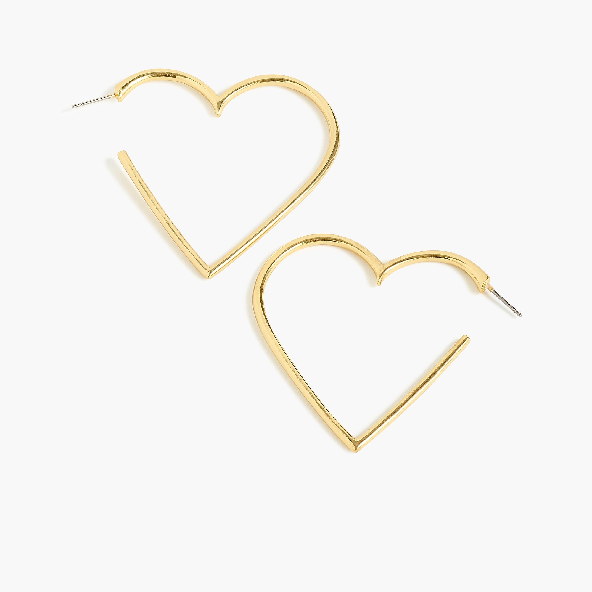 Heart hoop earrings | J. Crew US