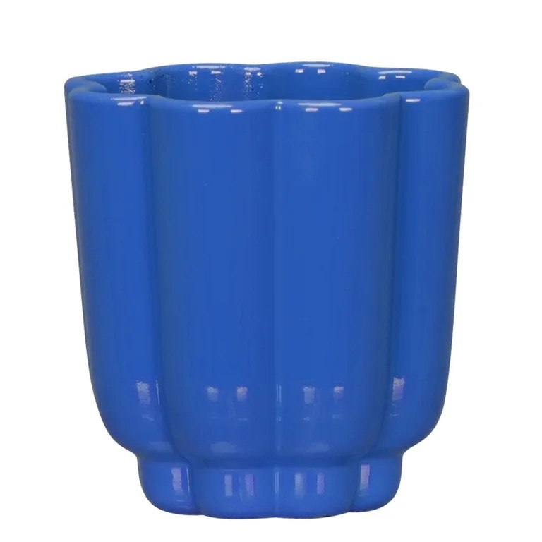 Mainstays Arlo 4" x 4" x 4" Round Royal Blue 100% Recycled Resin Planter | Walmart (US)