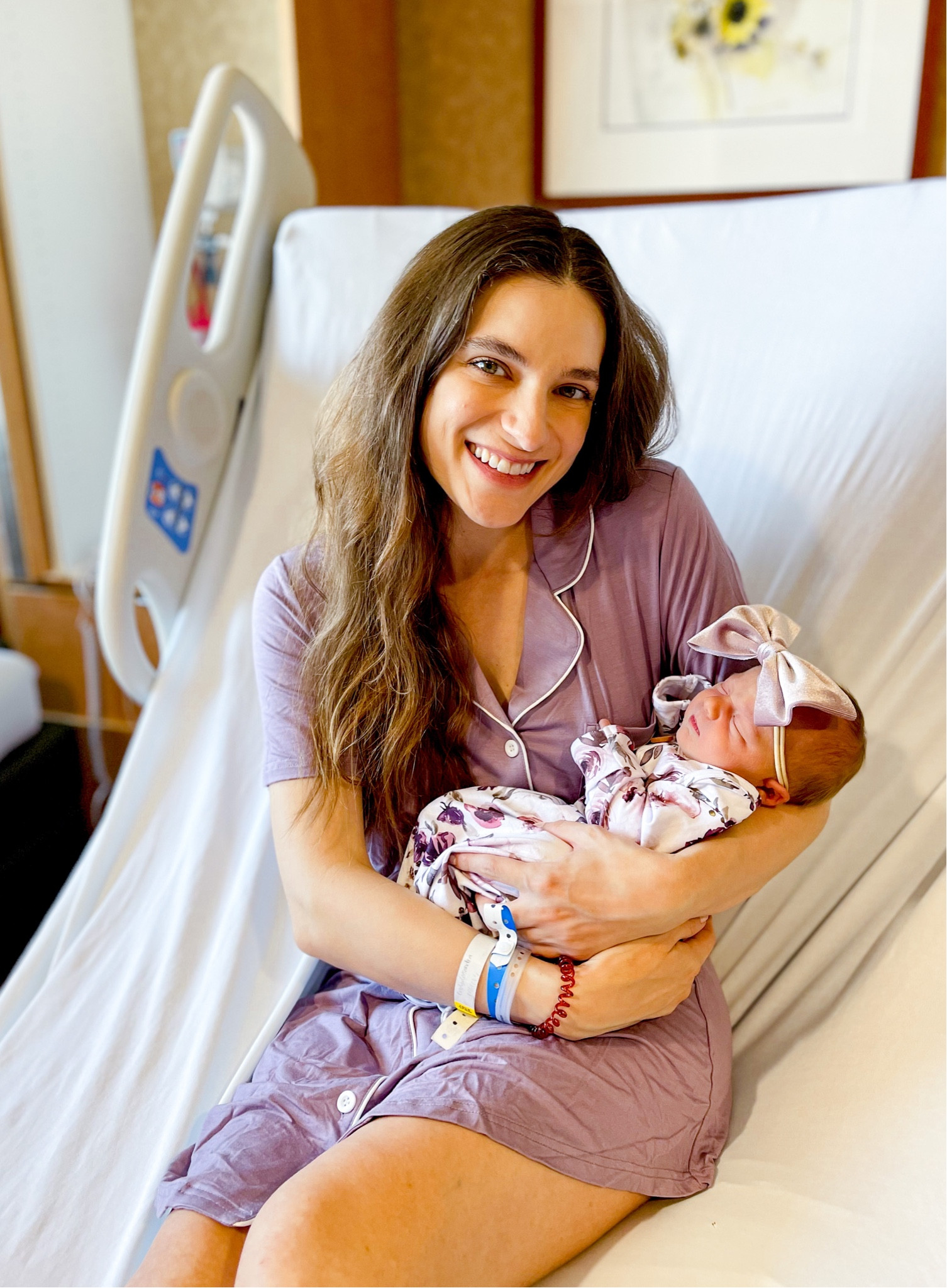 Babies going home outfit from the hospital! Amazon pjs fit tts wearing a size small and they come in several sizes. On baby. Bow & outfit set. It’s so soft and perfect for photos. Also comes in lots of colors! 

#LTKunder100 #LTKbaby #LTKunder50