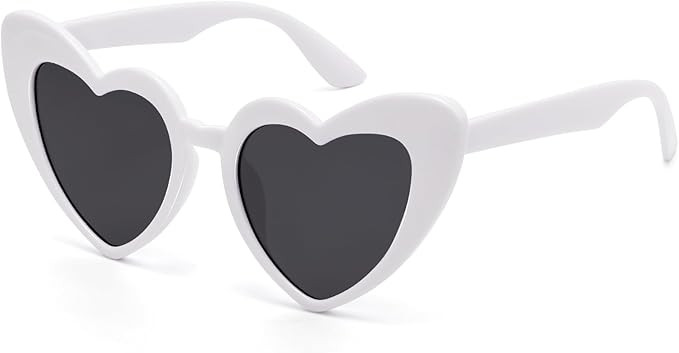 LIKSMU Heart Sunglasses for Women Trendy Cat Eye Love Shaped Sunglasses Vintage Lovely Retro Cute... | Amazon (US)