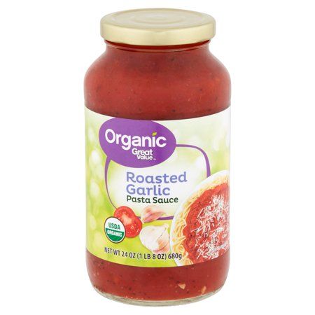 Great Value Organic Roasted Garlic Pasta Sauce, 24 oz | Walmart (US)
