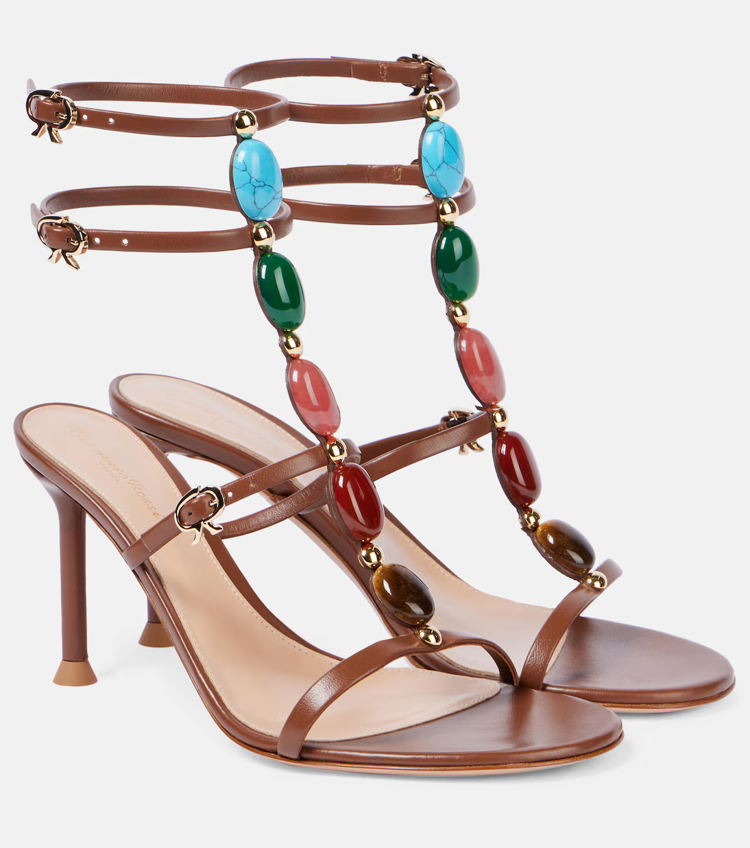 Shanti 70 embellished leather sandals | Mytheresa (US/CA)