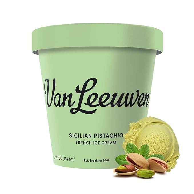 Van Leeuwen Classic Pistachio Ultra Premium Ice Cream, 14 oz (Frozen) | Amazon (US)