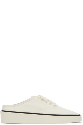 Off-White Canvas 101 Backless Sneakers | SSENSE