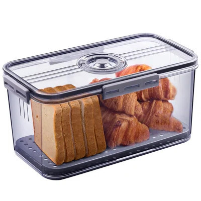 Bread Box Bread Boxes For Kitchen Counter Airtight, Time Recording Bread Storage Container With Lid, Bread Keeper | Wayfair North America