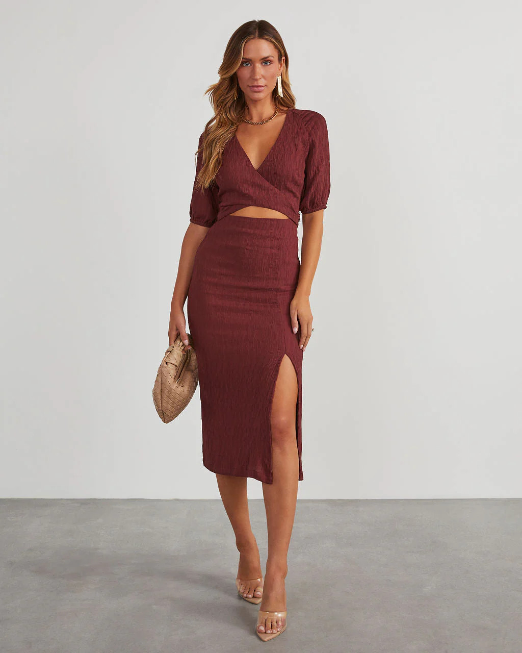 Let It Breathe Cutout Knit Midi Dress | VICI