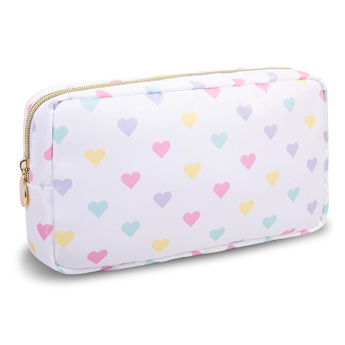 Waterproof Small Makeup Bag Pouch for Purse,Nylon Travel Toiletry Storage Bag Cute Makeup Organiz... | Amazon (US)