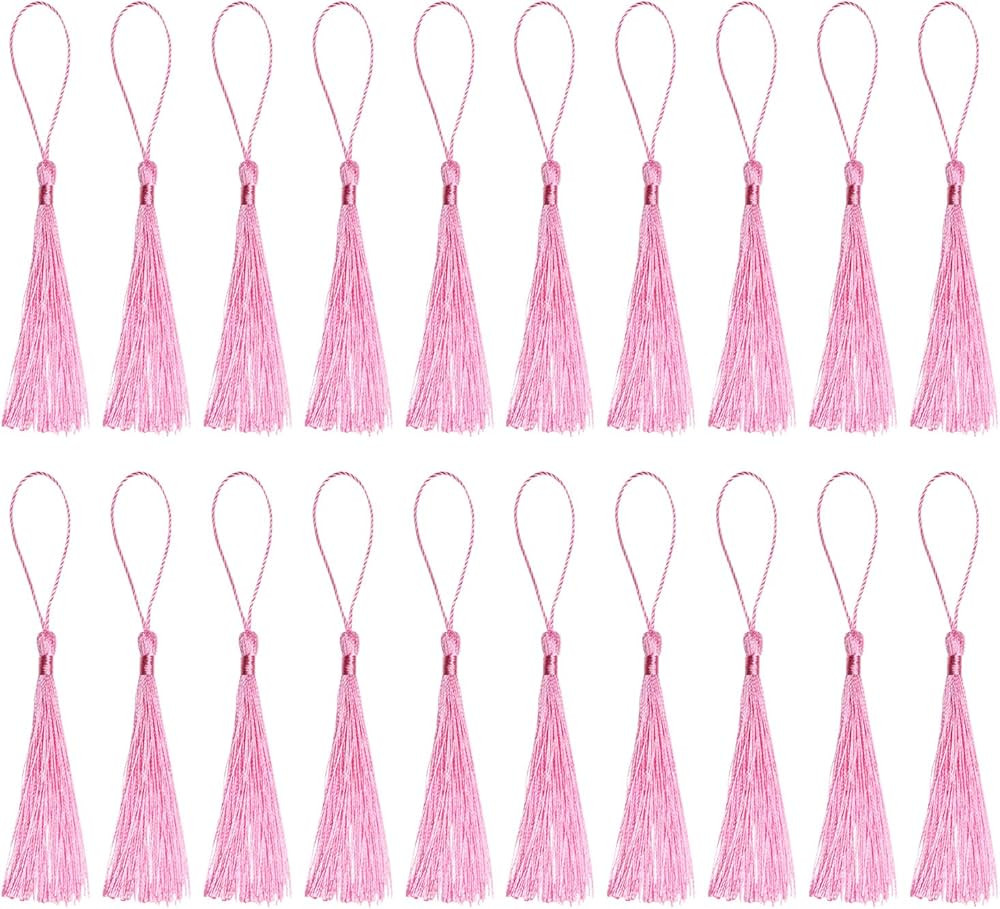 Mini Silky Handmade Soft Flossy Bookmark Tassels with Cord Loop for Keychain Earring Jewelry Maki... | Amazon (US)