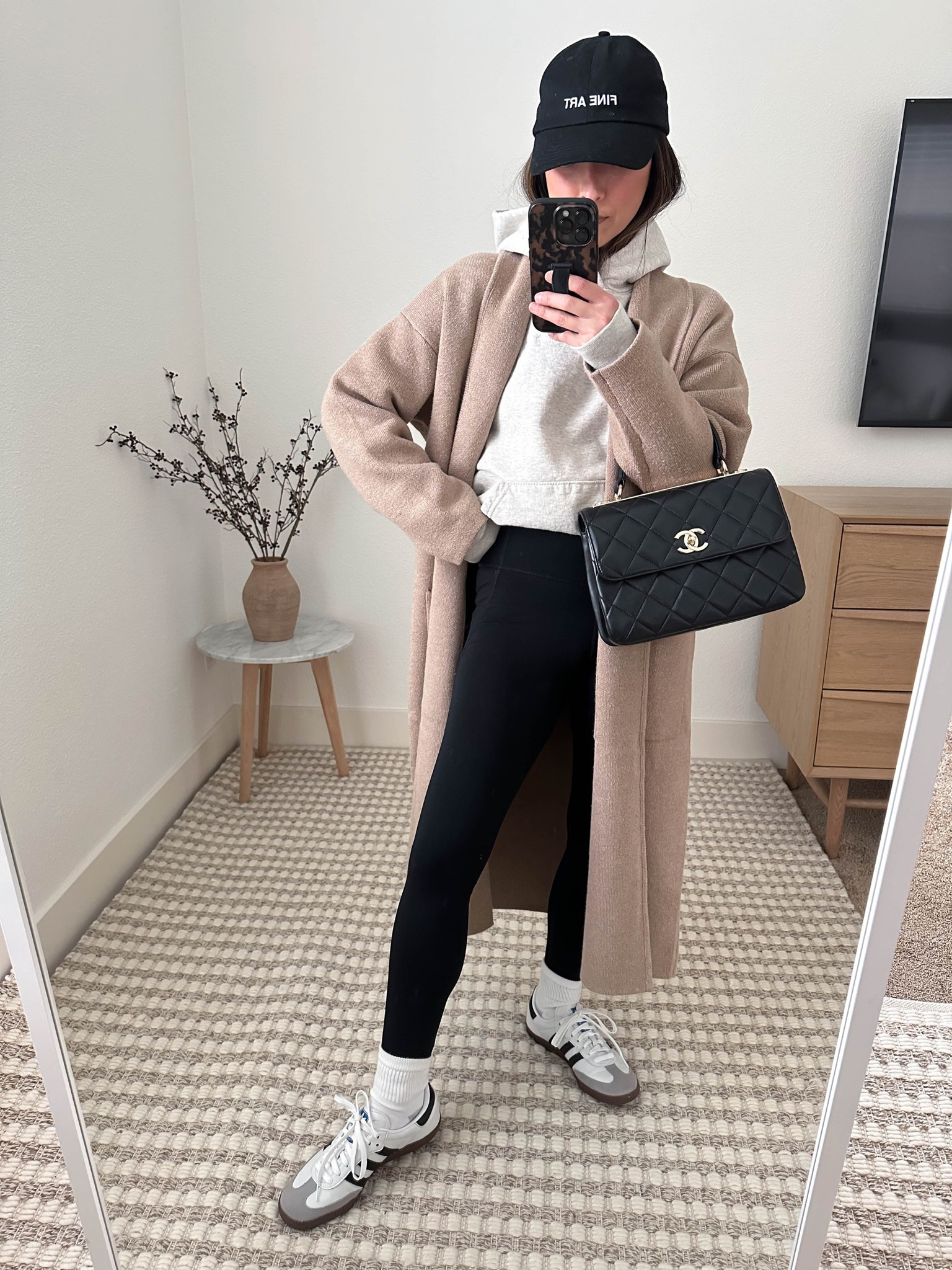 CrystalinMarie athleisure. Wearing the infamous Mangl coatigan in xs. It actually works on petite frames. 

Coatigan - mango xs
Hoodie - Sporty & Rich small. Runs small
Leggings - Zella xs
Sneakers - adidas Samba 45 men’s. 
Bag - Chanel Trendy cc small
Hat - Outsider Supply 

Petite Style, Neutral outfit, capsule wardrobe, minimal style, street style outfits, Affordable fashion, Spring fashion, Spring outfit,



#LTKshoecrush #LTKitbag #LTKFind