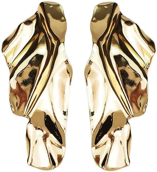 Geometric Texture Sculptural 3D Flower Petal Ginkgo Leaf Exaggerated Irregular Minimalism Metal A... | Amazon (US)