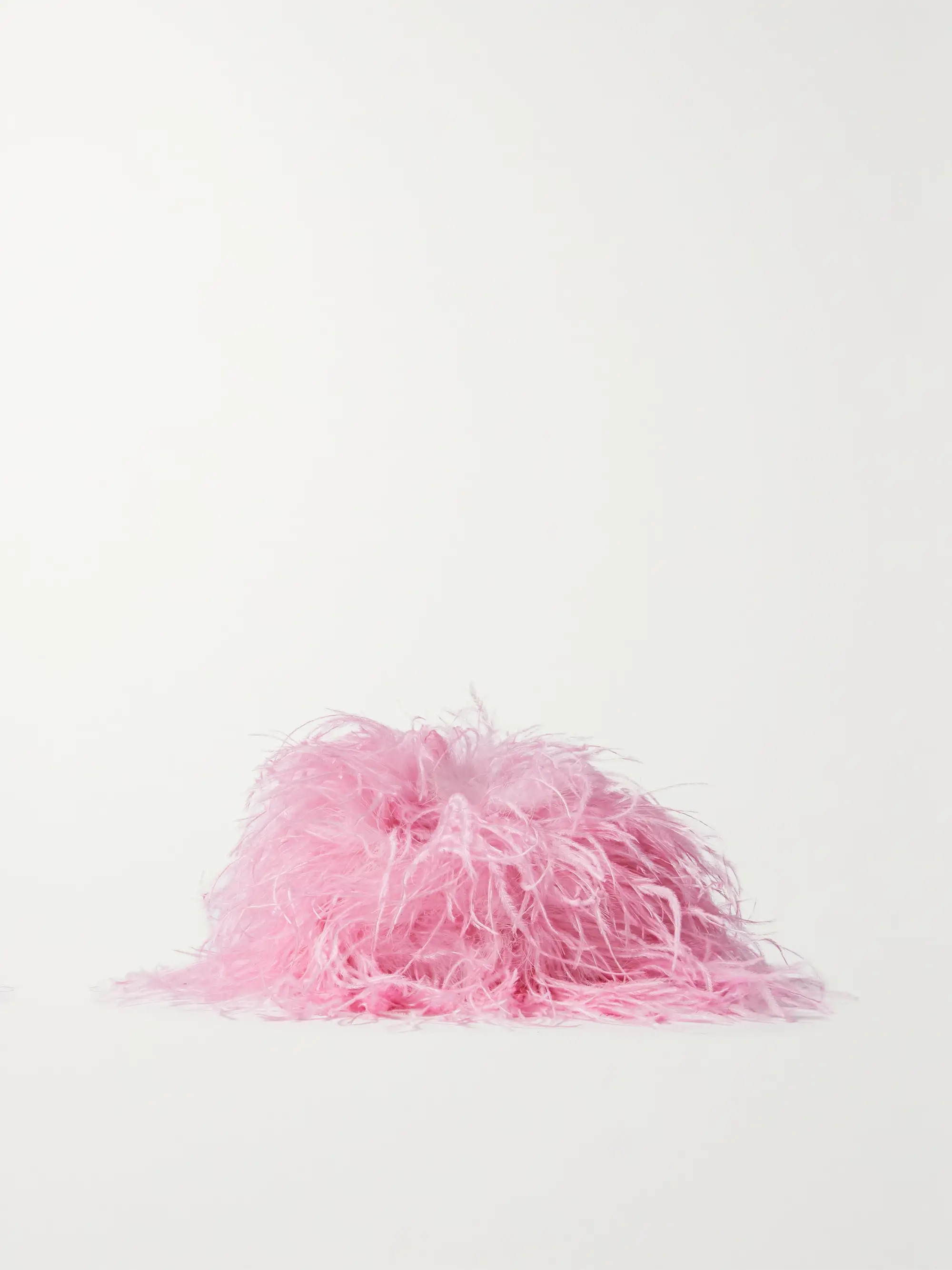 Midnight Clutch aus Satin mit Federn | NET-A-PORTER (UK & EU)