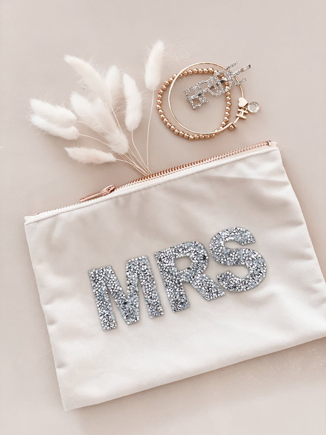 Mrs Make Up Bag Velvet Honeymoon Bride Gift Bag Cosmetic Bag Bride Gift Ideas Bridal Shower Gift ... | Etsy (US)
