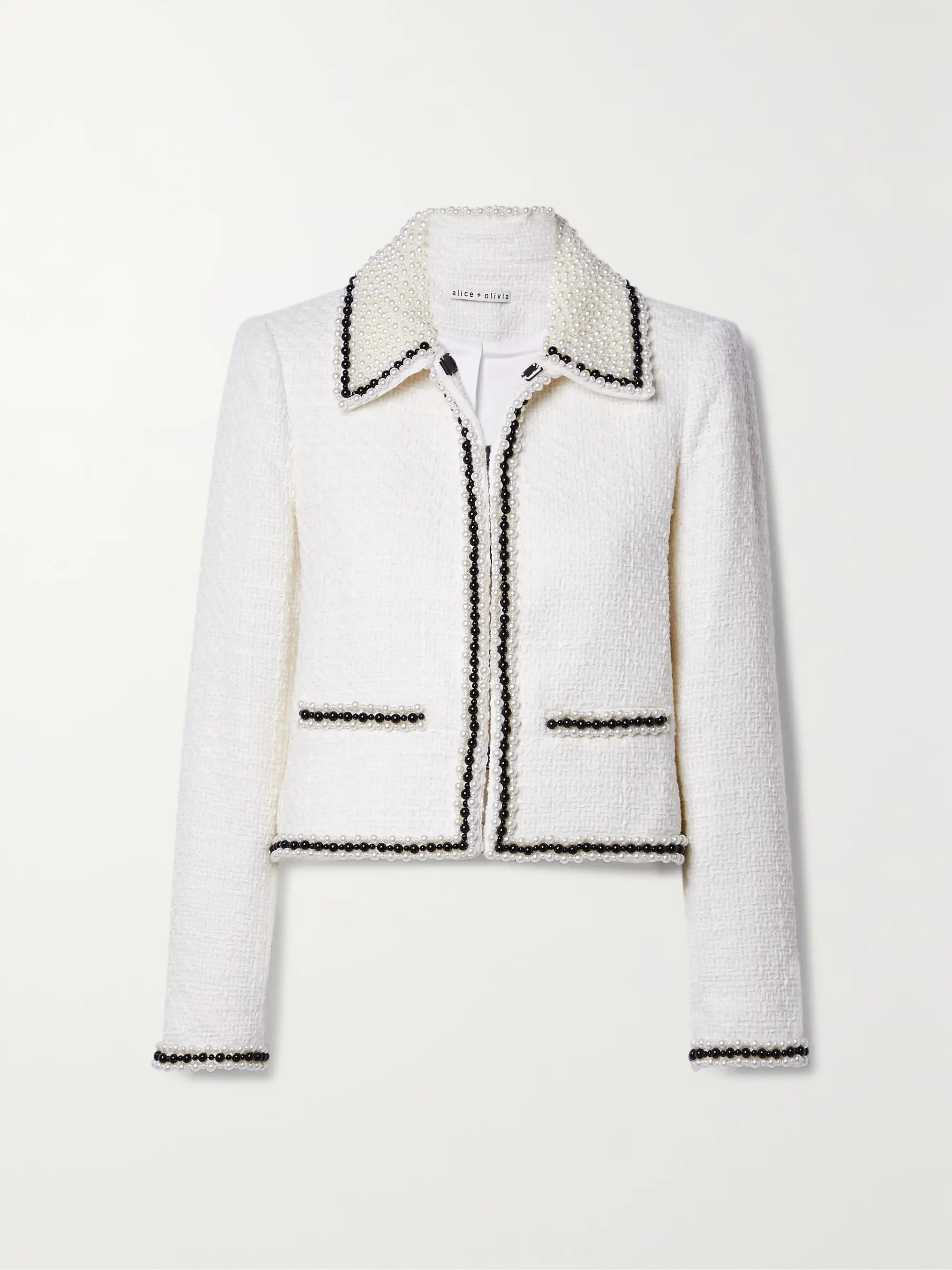 Kidman cropped bead-embellished tweed jacket | NET-A-PORTER (UK & EU)