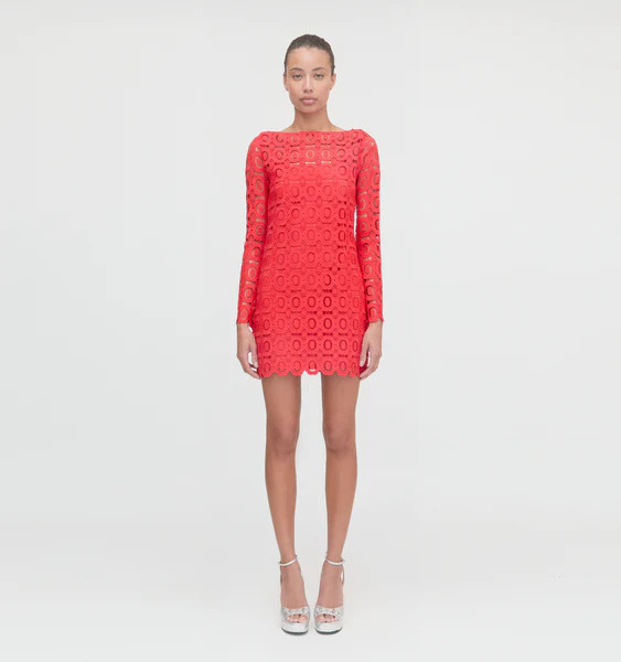 The Eliza Mini Dress - Poppy Lace | Hill House Home US