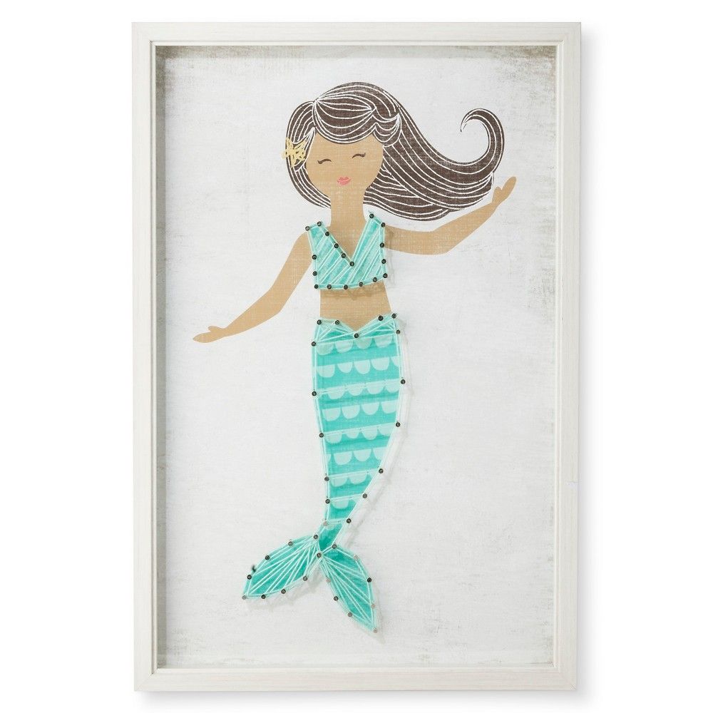 12"x18" Mermaid Framed String Art - Pillowfort™ | Target
