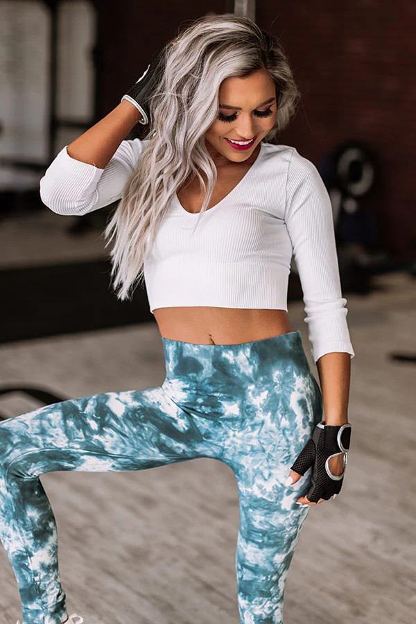 Chill Mood Ribbed Long Sleeve Crop Top | Impressions Online Boutique