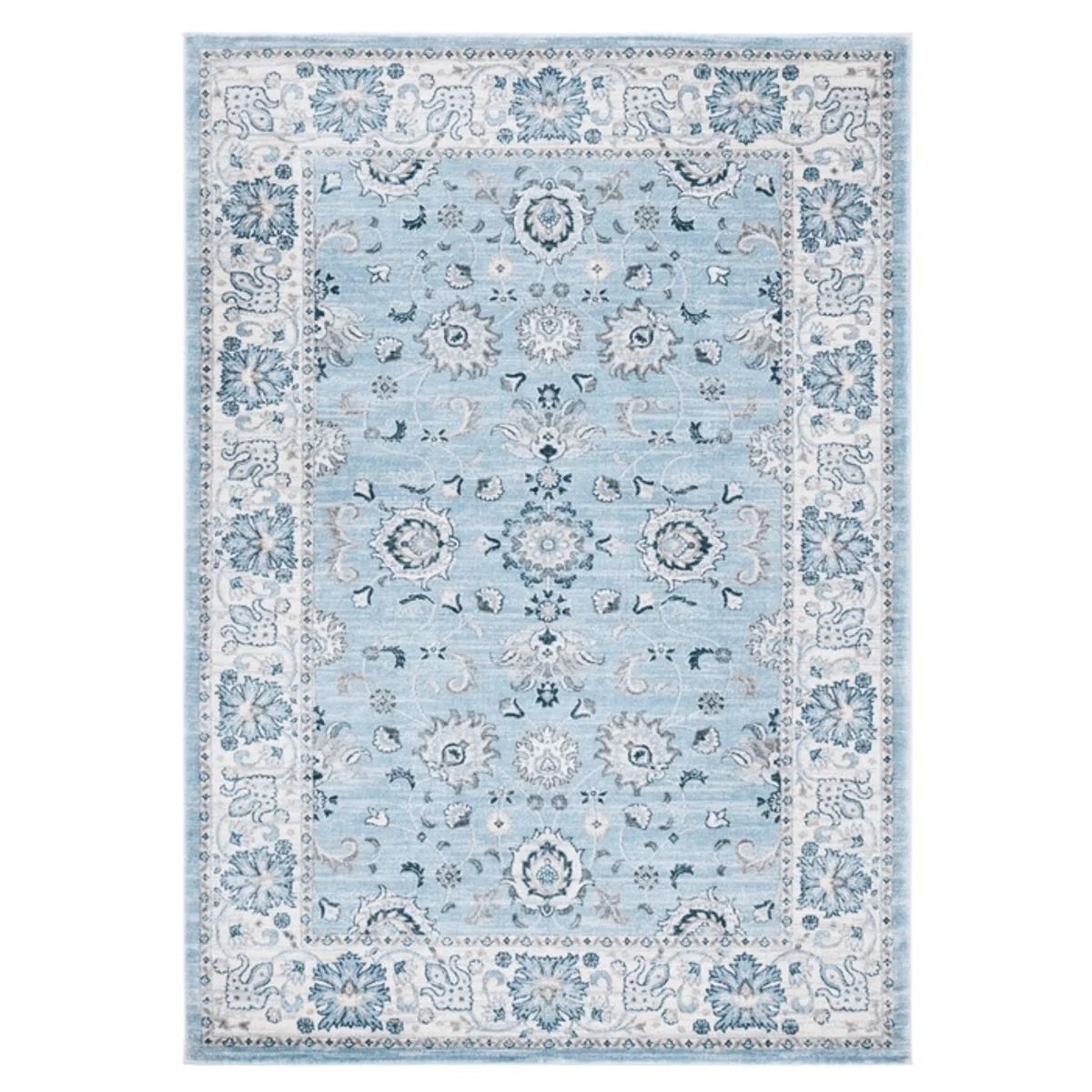 Light Blue & Cream Rug | The Well Appointed House, LLC