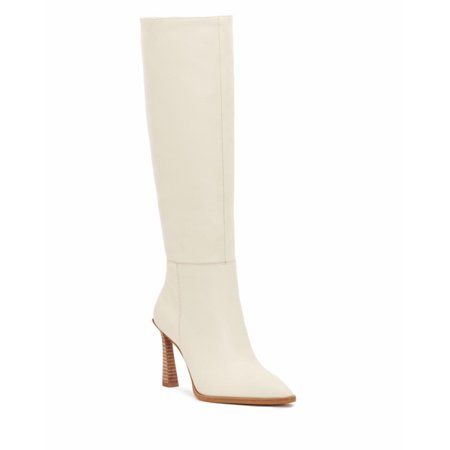 Vince Camuto Perintie Cream White Pointed Toe Knee High Heel Dress Boot | Walmart (US)