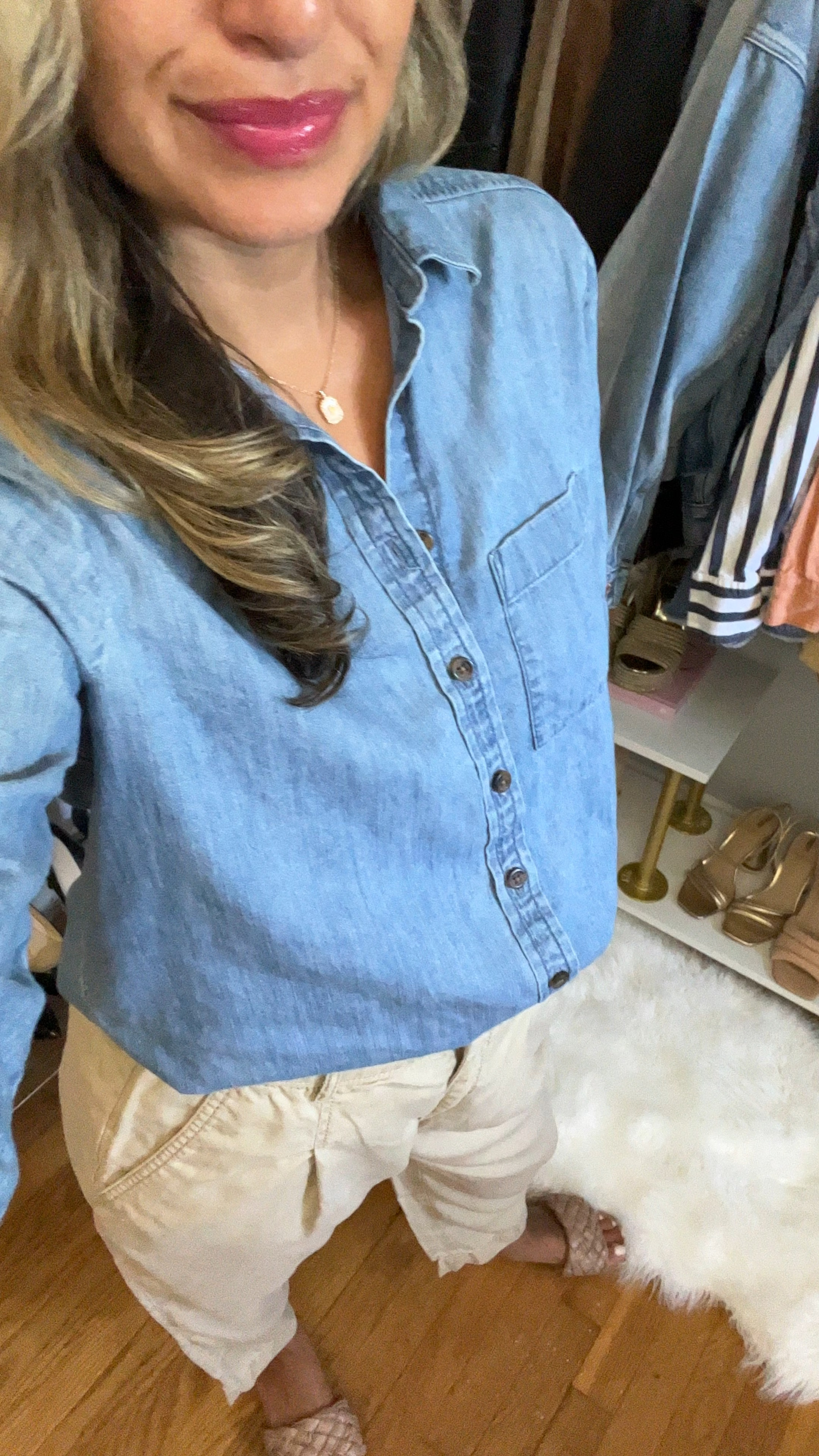 Chambray Pocket Henley Shirt curated on LTK