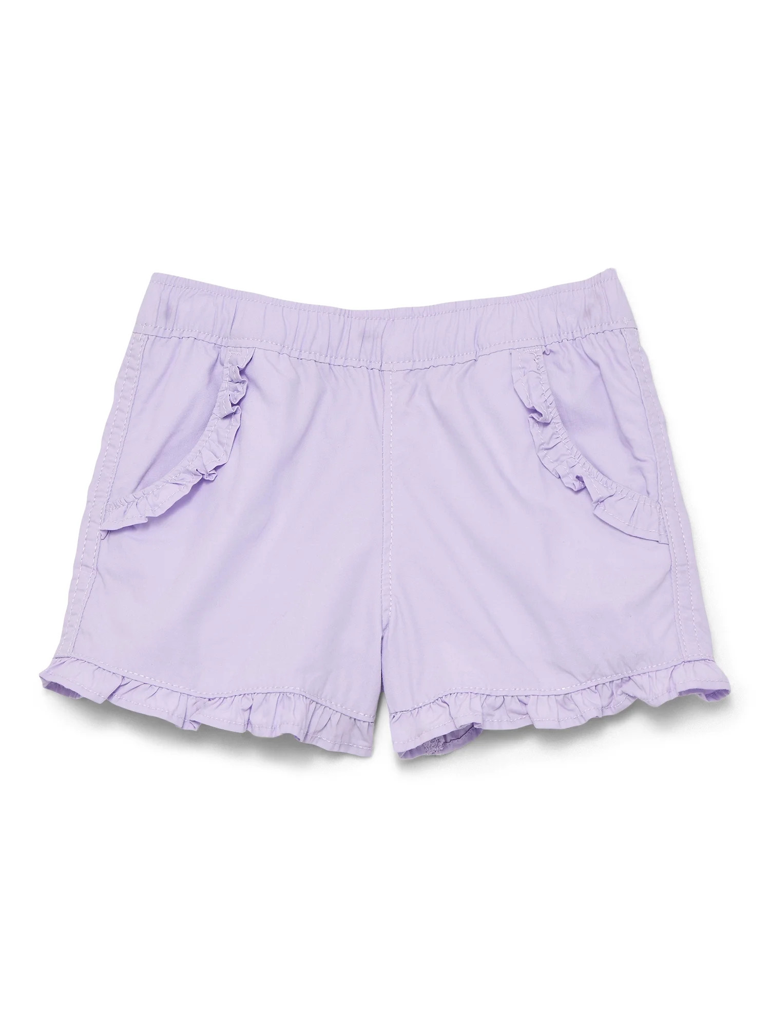 Wonder Nation Baby Girl Ruffle Pocket Shorts, Sizes 0-24 Months | Walmart (US)