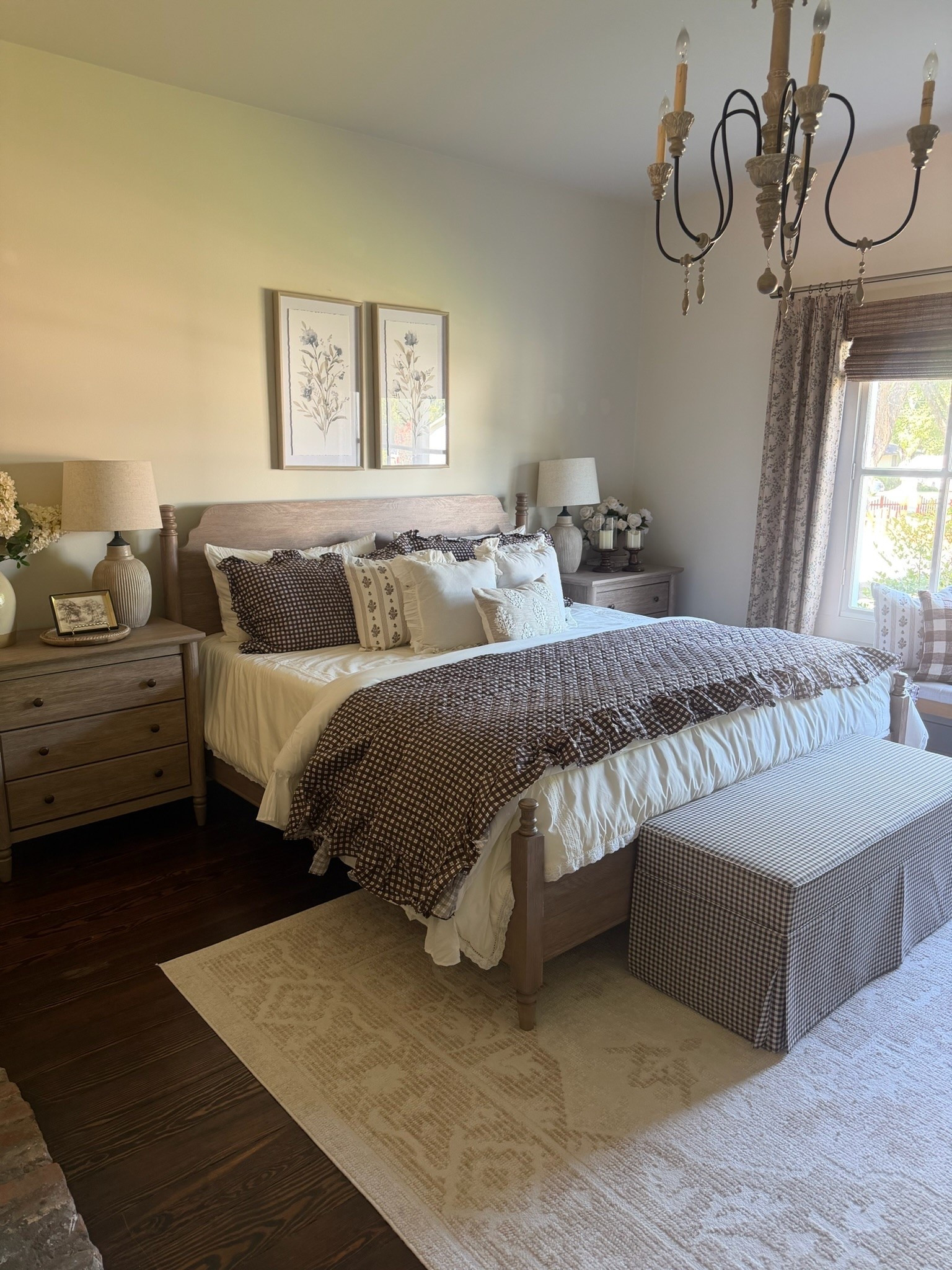 Loving this brown gingham bedding heading into fall! So cozy!

#LTKSeasonal #LTKHome