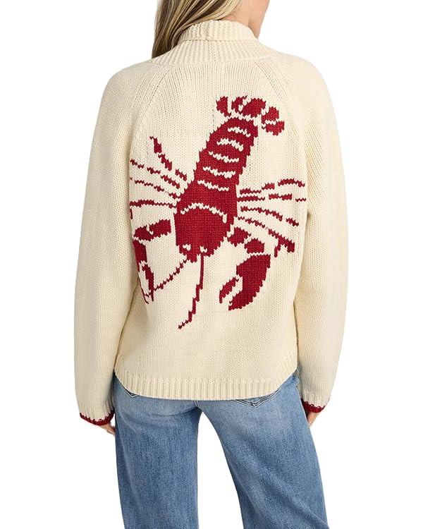 Women Lobster Knit Sweater Cardigan Y2k Long Sleeve Graphic Knitted Cardigans Goth Vintage Knitwe... | Amazon (US)