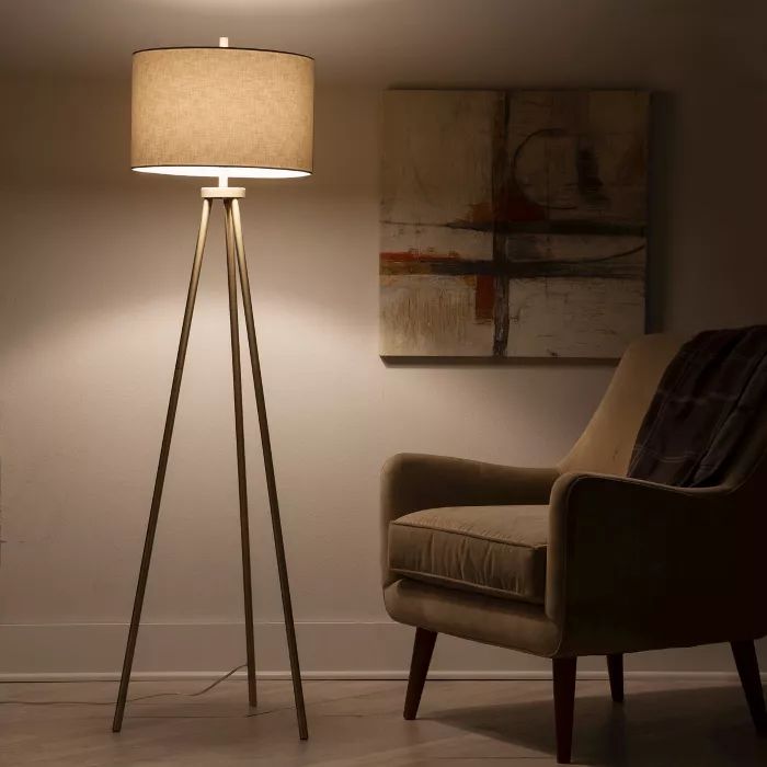 Ellis Tripod Floor Lamp Brass - Project 62™ | Target