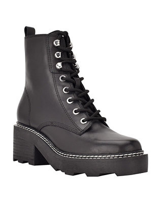 Women's Abeni Heeled Lace Up Lug Sole Combat Boots | Macys (US)