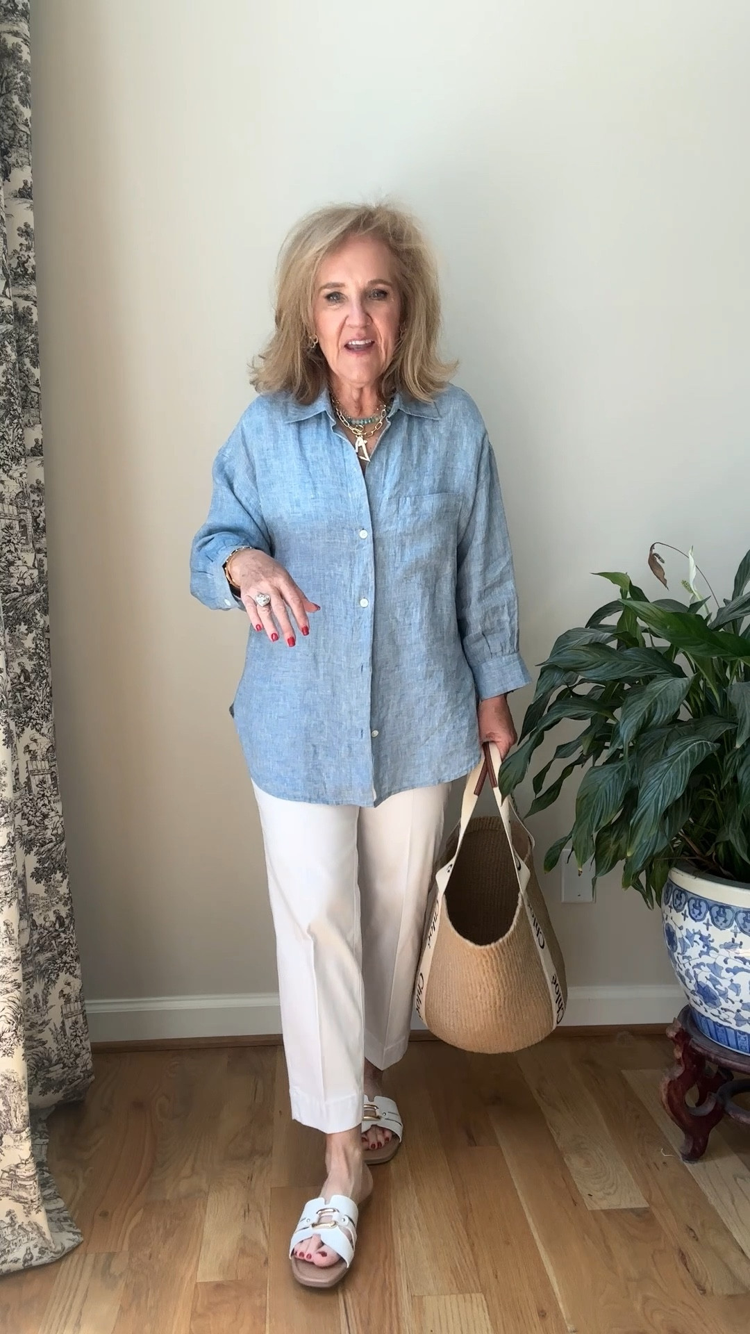 White bottoms by Spanx stretch twill fabric

Straight leg cropped stretch twill pant size medium petite. If ordering a petite, you may consider sizing up or they will be quite fitted. 

Love the Spanx smoothing panel that make you feel so confident! 
Use my code NANETTEXSPANX for 15% off new customers only

Madewell linen blouse size. Medium. Limited sizing. I’ll link a quince linen blouse as well


Summer outfits white pants office outfits vacation outfits nantucket style preppy old money style white shorts


#LTKOver40 #LTKSummerEdit #LTKMidsize