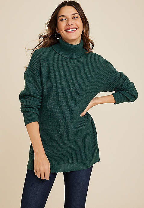 Shaker Stitch Turtleneck Sweater | Maurices
