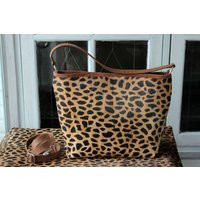 Giraffe Brown Hair On Hide Bag - Animal Print Cowhide Handbag Women Handbags Brown Cowgirl Purse Gift For Her | Etsy (US)