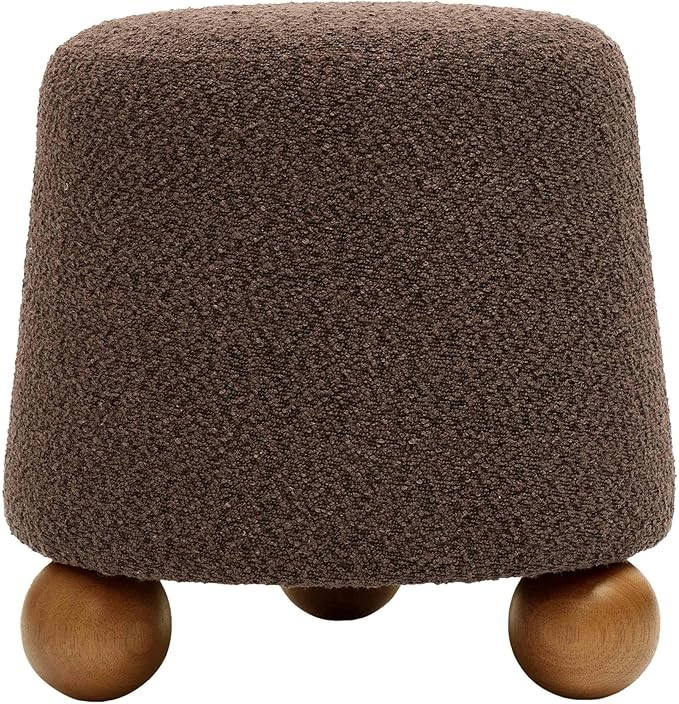 Tov Furniture Jaine Upholstered Stool (Chocolate Brown) | Amazon (US)