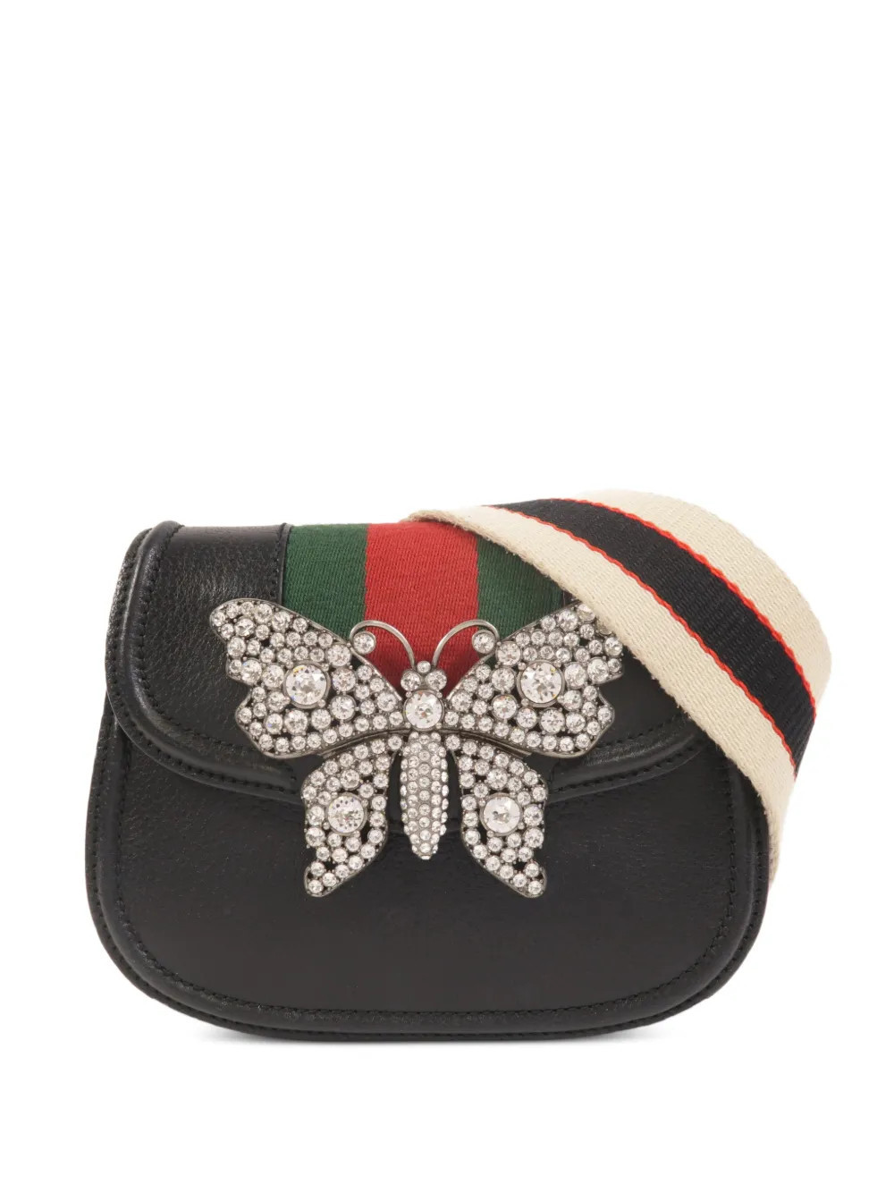 Gucci Pre-Owned GG butterfly cross body bag - Black | Farfetch Global