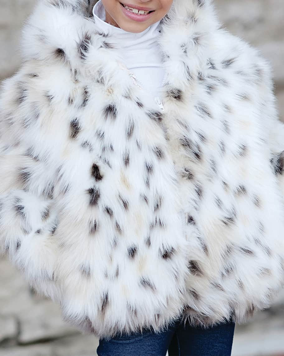 Fabulous Furs Spotted Faux-Fur Parka, Size XXS-L | Neiman Marcus