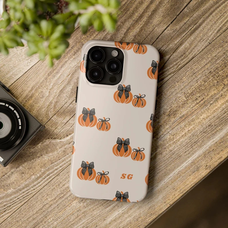 Fall Phone Case, Autumn Phone Case, Personalized Halloween Phone Case, Girly Halloween Gift, Pump... | Etsy (US)
