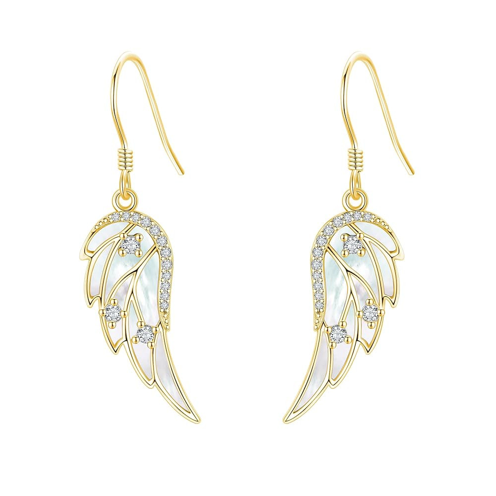 Angel Wings Earring for Women Sterling Silver Fashion Dangle Drop Earring Angel Jewelry for Women | Amazon (US)
