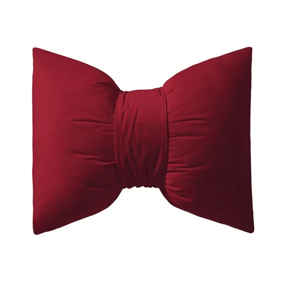 My Texas House 15" x 18" Red Velvet Bow Decorative Pillow - Walmart.com | Walmart (US)