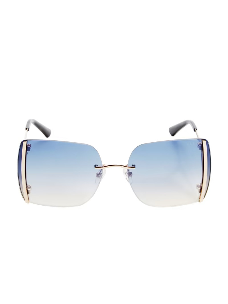 Gold Rimless Square Sunglasses | Guess US | Guess (US)