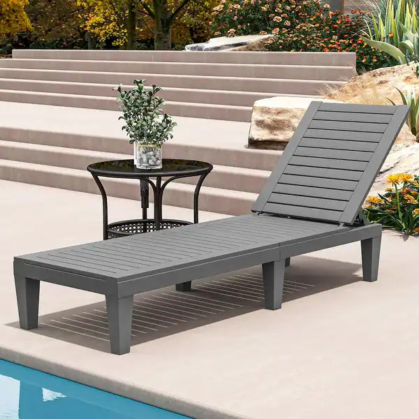 Outdoor Chaise Lounge Chairs (Set of 2) with Adjustable Backrest - N/A - Bed Bath & Beyond - 3696... | Bed Bath & Beyond