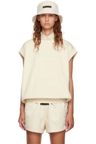 Essentials - Off-White Mock Neck Vest | SSENSE