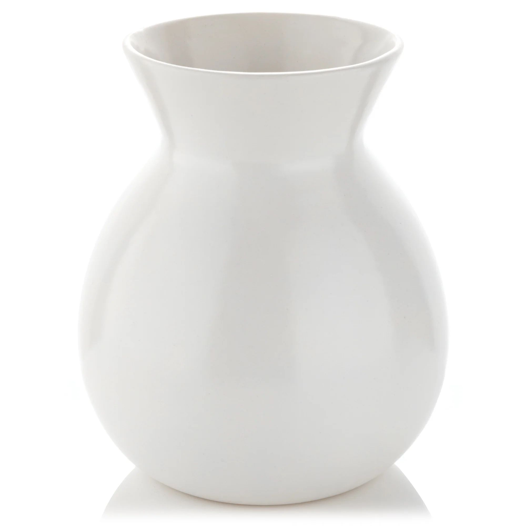 Better Homes & Gardens Farmhouse Ceramic Vase, 8" x 6.75", White - Walmart.com | Walmart (US)