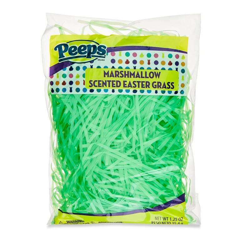 PEEPS Marshmallow Scented, Easter Plastic Grass, Green, 1.25 oz | Walmart (US)