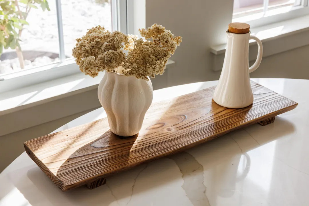 Live Edge Rustic Wood Riser, Farmhouse Decor, Kitchen Decor Stand, Wood Pedestal, Christmas Gift,... | Etsy (US)