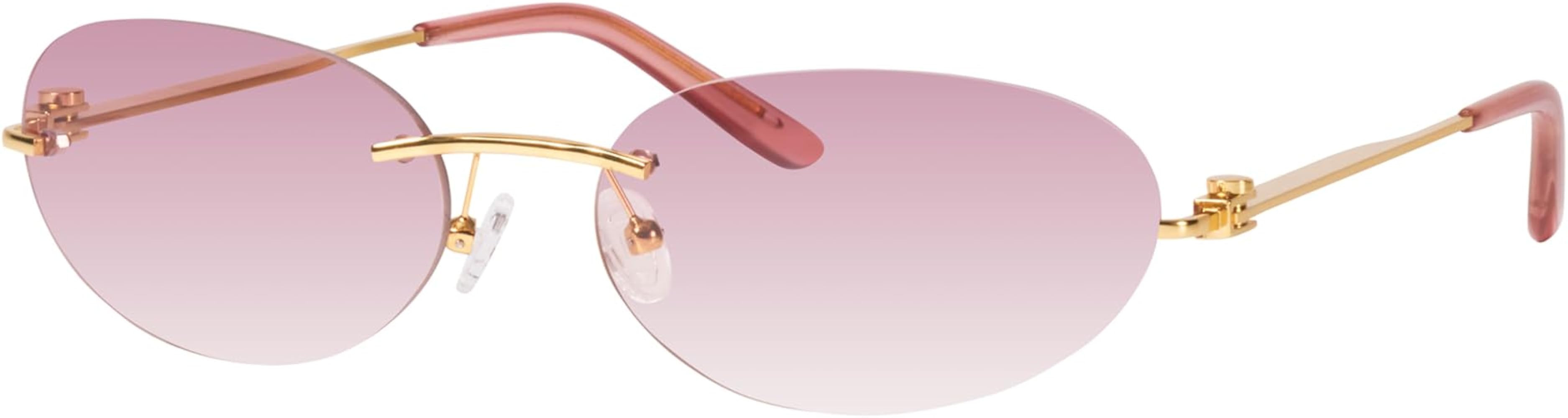 mosanana Trendy Y2K Oval Sunglasses for Women Cool Retro Style MS52246 | Amazon (US)