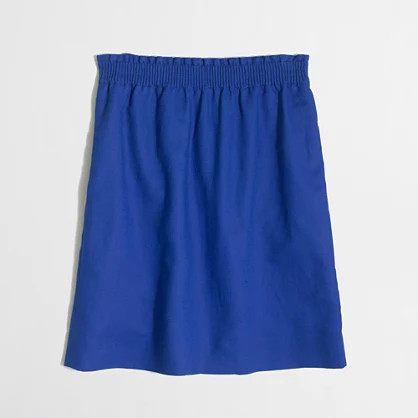 Factory linen-cotton mini skirt | J.Crew Factory