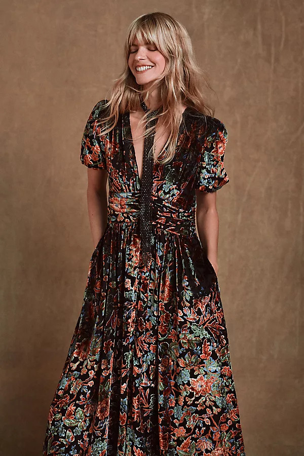 The Katerina Button-Front Dress: Velvet Edition | Anthropologie (US)