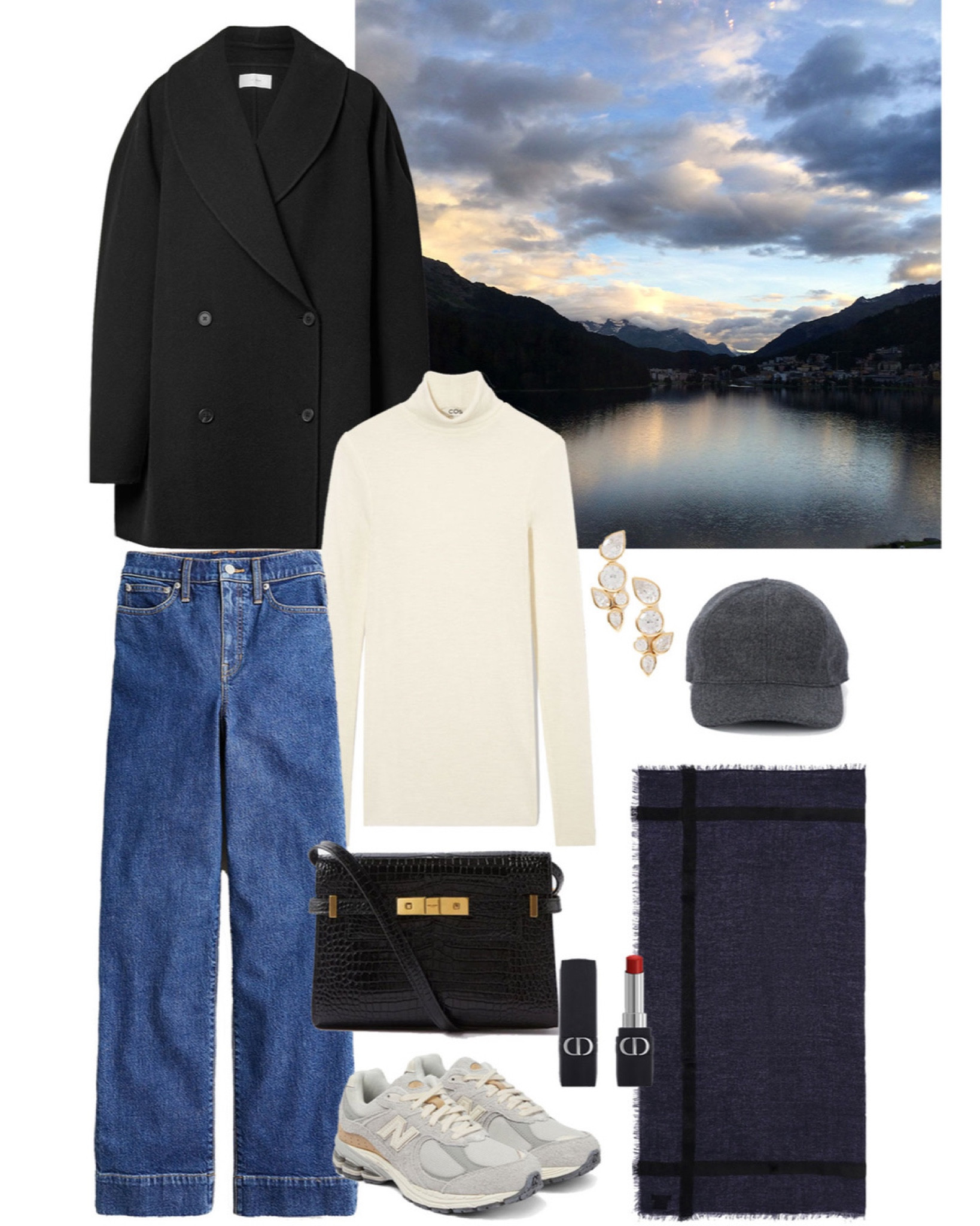 When I think about what to pack for a trip, I start by compartmentalizing themes. I have a day and night theme and within those worlds a core group of pieces to anchor the looks.

For example, I've selected the above items (variations I have in my own closet) as key pieces I know are comfortable, stylish, warm and versatile. They'll lay the groundwork for most day looks. 

Sneakers could be swapped for boots, a coat for a trench, sweater for a shirt and a number of scarves will fill in as needed. 

I always minimize my jewelry when traveling, ideally selecting pieces that go from day to night. These earrings are perfect. 

The COS turtleneck is a new purchase I also bought in black, and stripes that will provide great layering opportunities if it gets chilly. The J.Crew jeans are a new purchase too. I sized up for a very relaxed look.

#packing #whattopack #travel #coldweather

#LTKstyletip #LTKSeasonal #LTKtravel